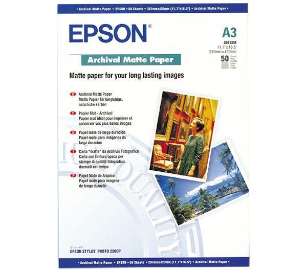 Epson A3 Archival Matte Paper 50 Sheets 1gsm White C13s Ccl Computers