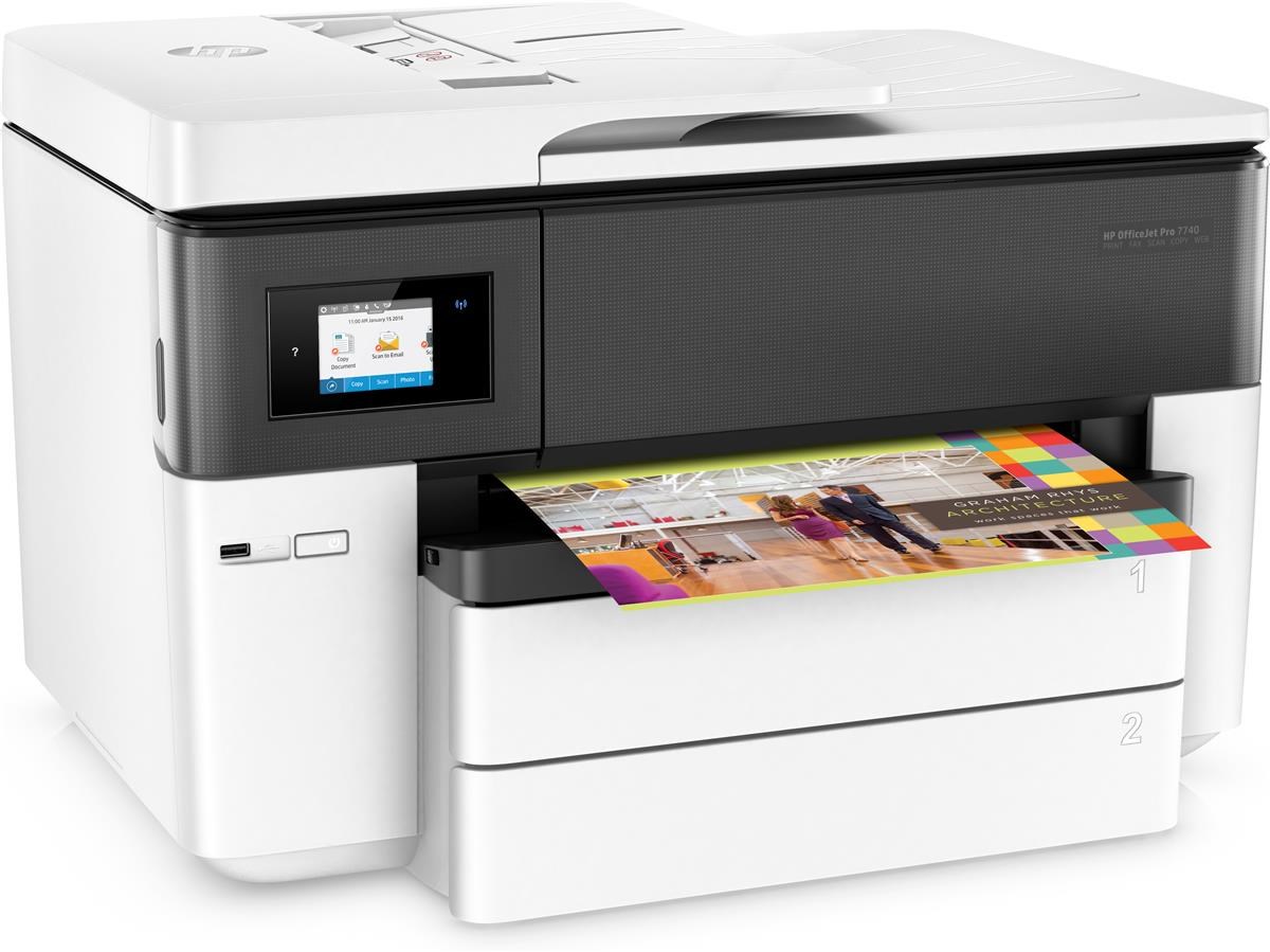 HP OfficeJet Pro 7740 (A3) Colour Inkjet Wide Format All-in-One Printer ...