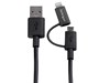 StarTech.com (1m) Apple Lightning or Micro USB to USB Cable (Black)