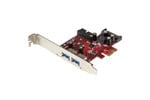 StarTech.com 4-Port PCI Express USB 3.0 Card - 2 External, 2 Internal - SATA Power