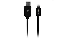 StarTech.com (2m) Long Black Apple 8-pin Lightning Connector to USB Cable for iPhone, iPod, iPad