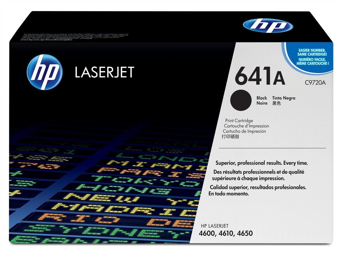 HP 641A Black Laser Toner Cartridge C9720A