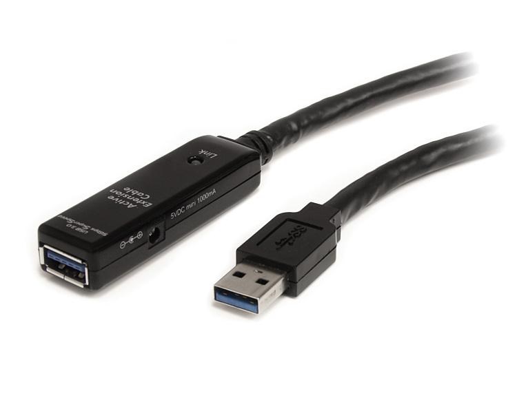 Photos - Cable (video, audio, USB) Startech.com (5m) USB 3.0 Active Extension Cable - M/F USB3AAEXT5M 