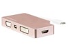 StarTech.com USB-C Multiport Adaptor 4-in-1 VGA DVI HDMI Mini-DisplayPort (Rose Gold)