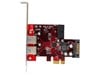 StarTech.com 4-Port PCI Express USB 3.0 Card - 2 External, 2 Internal - SATA Power