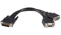 StarTech.com LFH 59 Male to Dual Female VGA DMS 59 Cable VGA cable DMS-59 (M) HD-15 (F) 20 cm