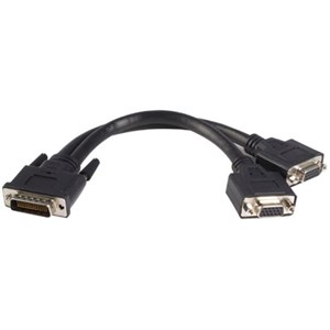 StarTech.com LFH 59 Male to Dual Female VGA DMS 59 Cable VGA cable DMS-59 (M) HD-15 (F) 20 cm