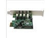 StarTech.com 4 Port PCI Express PCIe SuperSpeed USB 3.0 Controller Card Adaptor with SATA Power (Low Profile)