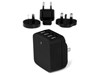 StarTech.com 4-Port USB Wall Charger - International Travel 34W/6.8A (Black)