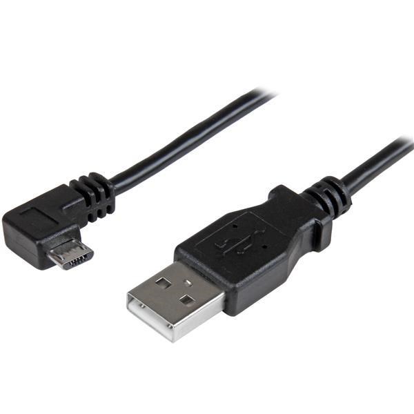Photos - Cable (video, audio, USB) Startech.com (2m) USB Charge & Sync Cable - A To Right Angle Micro USB USB 