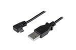 StarTech.com (2m) USB Charge & Sync Cable - A To Right Angle Micro USB (Black)
