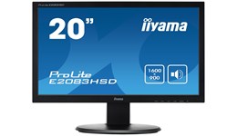 iiyama Prolite E2083HSD-B1 19.5 inch Monitor - 1600 x 900, 5ms, Speakers, DVI