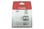 Canon PG-545 / CL-546 (Black/Colour - B/C/M/Y) Ink Cartridge (Yield 180 Pages) Blister with Security for Pixma MG2250, MG2450, MG2550
