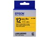 Epson LK-4YBP (12mm x 9m) Label Cartridge (Black on Pastel Yellow) for LabelWorks Label Makers