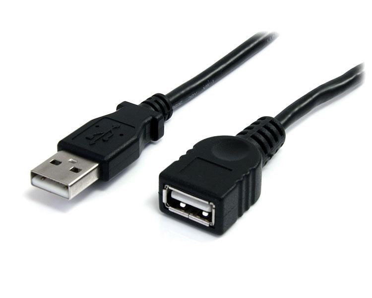 Photos - Cable (video, audio, USB) Startech.com USB 2.0 Extension Cable  USBEXTAA10BK (3.05m)