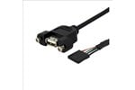 StarTech.com (3 feet) Panel Mount USB Cable - USB A to Motherboard Header Cable F/F