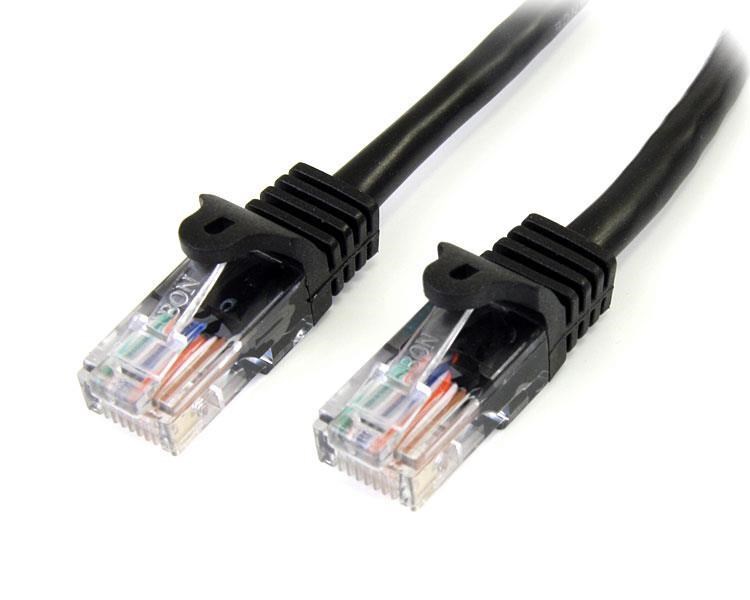 Photos - Ethernet Cable Startech.com 5m CAT5E Patch Cable  45PAT5MBK (Black)