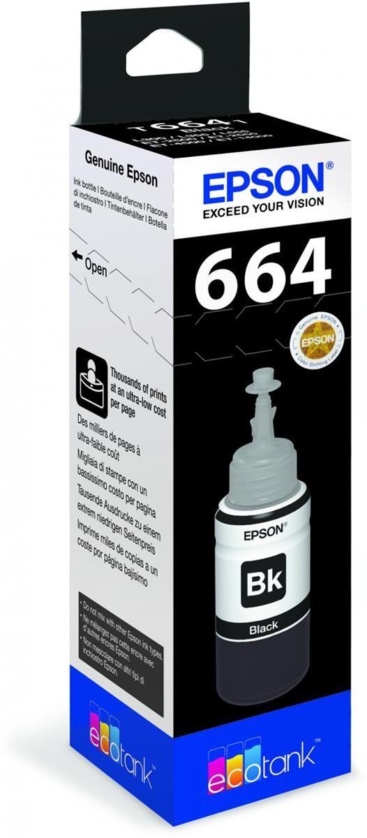 Epson T6641 (Yield 4,000 Pages) Black Ink Bottle C13T664140 CCL Computers