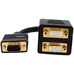 StarTech.com VGA to 2x VGA Video Splitter Cable – M/F (0.3m)