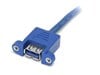StarTech.com 2 Port Panel Mount USB 3.0 Cable - USB A to Motherboard Header Cable F/F