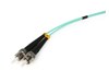 StarTech.com 10 Gb Aqua Multimode 50/125 Duplex LSZH Fiber Patch Cable ST - ST (1m)