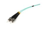 StarTech.com 10 Gb Aqua Multimode 50/125 Duplex LSZH Fiber Patch Cable ST - ST (1m)