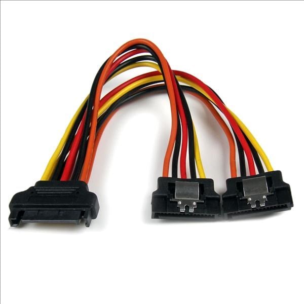 Photos - PCI Controller Card Startech.com StarTech  Latching SATA Power Y Splitter Cable Adapter PYO2LSATA (6 inch)