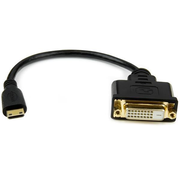 Photos - Cable (video, audio, USB) Startech.com  Mini HDMI to DVI-D Adaptor M/F HDCDVIMF8IN (8 inch)
