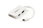 StarTech.com Mini DisplayPort to VGA / DVI / HDMI Adaptor - All-in-One mDP Converter For MacBook - White