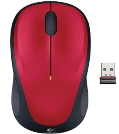 Logitech Red M235 Wireless Mouse (Red) Size 2.4