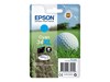 Epson Golf Ball 34XL T3472 (Yield 950 pages) DURABrite Ultra Cyan 10.8ml Ink Cartridge (Blister Pack with RF/AM)