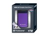 Transcend StoreJet 25H3P 1TB Mobile External Hard Drive in Purple
