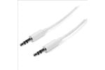 StarTech.com (2m) Slim 3.5mm Stereo Audio Cable - Male to Male (White)