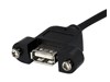 StarTech.com (3 feet) USB 2.0 Panel Mount Cable A to A F/M