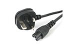 StarTech.com (1m) Laptop Power Cord - 3 Slot for UK - BS-1363 to C5 Clover Leaf Power Cable Lead