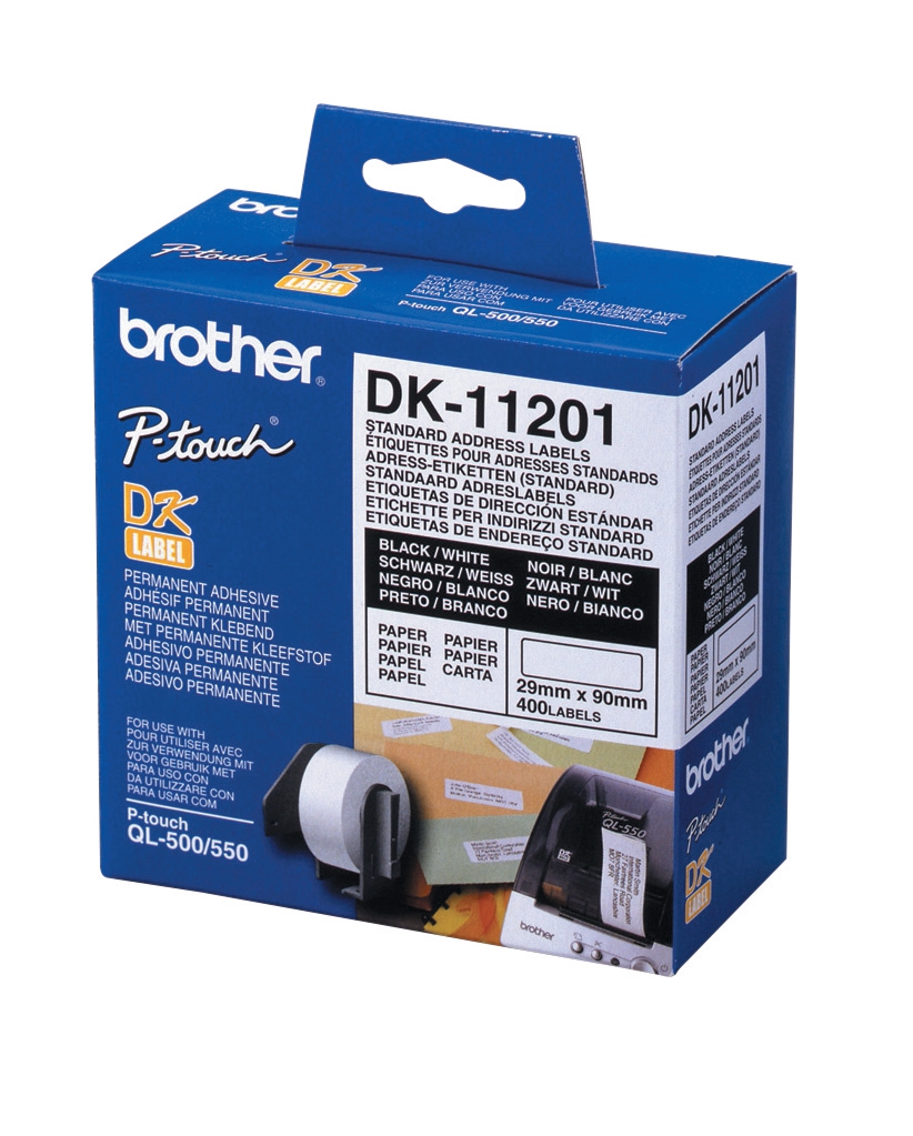 Brother DK Labels DK11201 (29mm x 90mm) Standard Address Labels (400