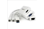 StarTech.com MDP to VGA / HDMI and USB 3.0 Gigabit Ethernet Adaptor Accessories Kit for Macbook Air