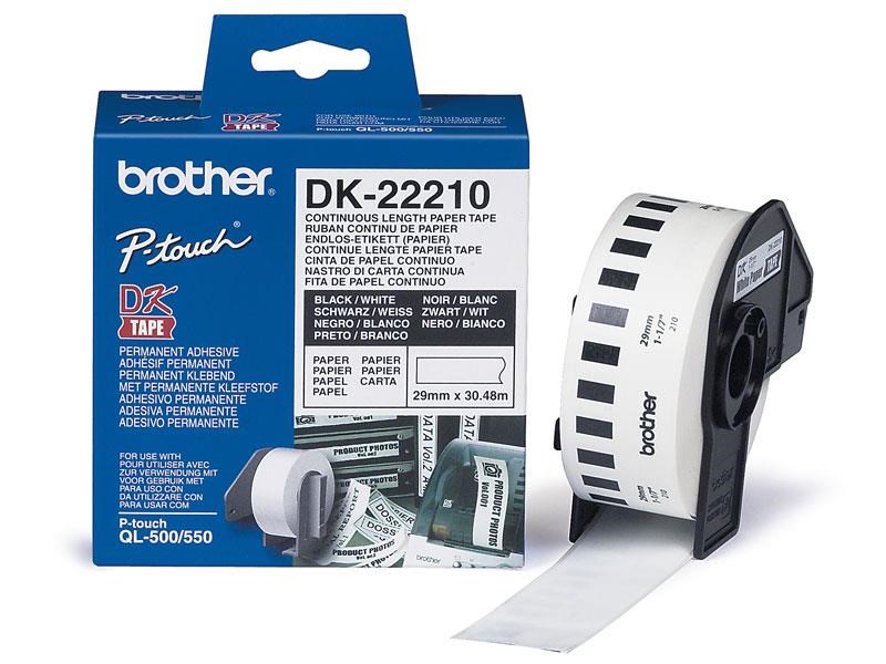 Photos - Office Paper Brother DK Labels DK-22210  Continuous Paper Labelling DK22 (29mm x 30.48m)