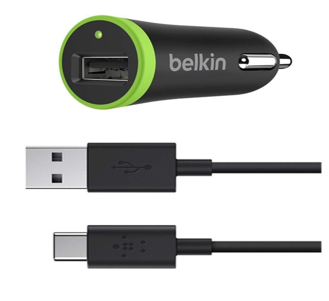 Belkin USB Type C Car Charger Unit with Removable USBC Charge & Sync