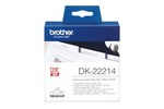 Brother DK Labels DK-22214 (12mm x 30.48m) Continuous Paper Tape (Black On White) 1 Roll