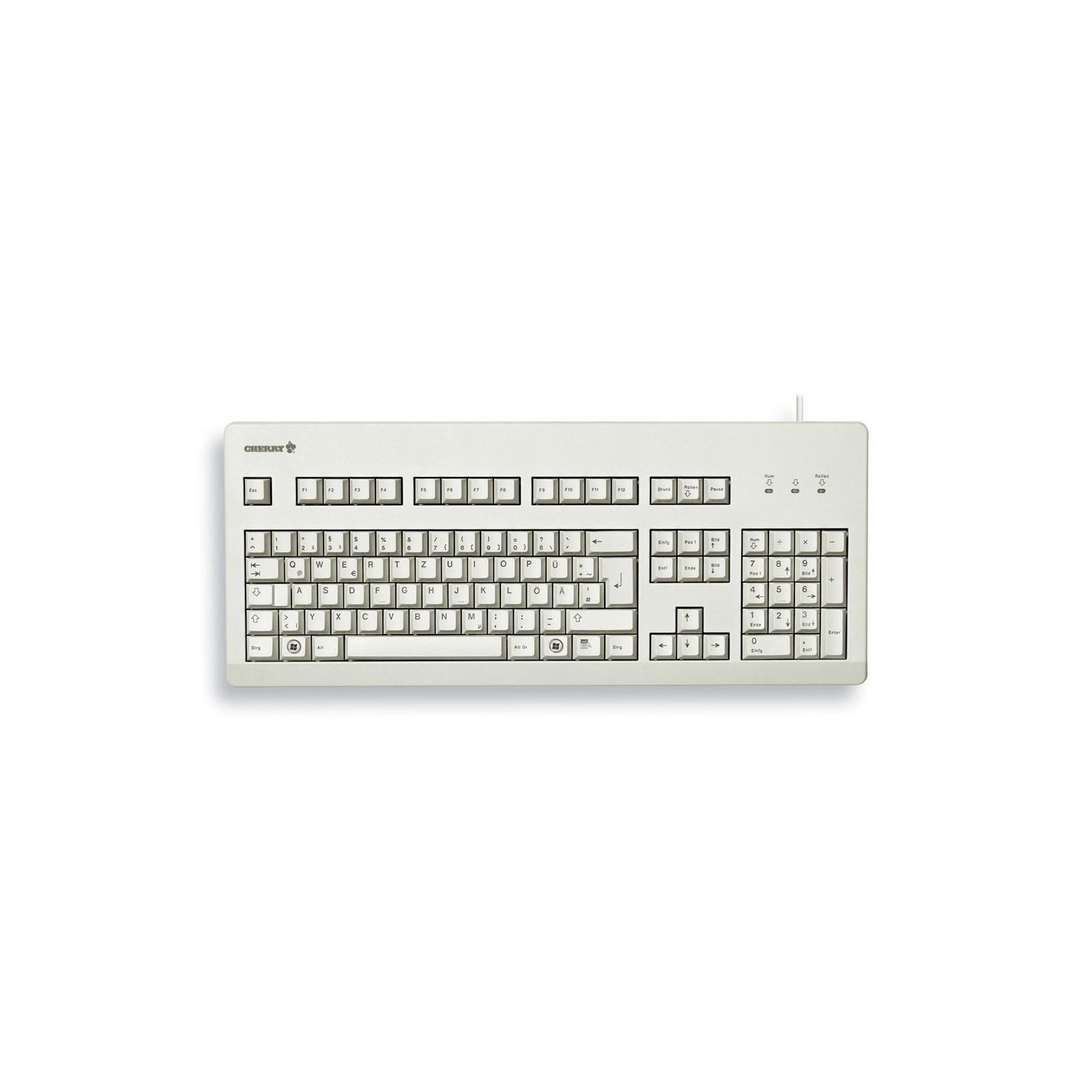 CHERRY G80-3000 Mechanical Keyboard in Light Grey with Cherry MX Black ...