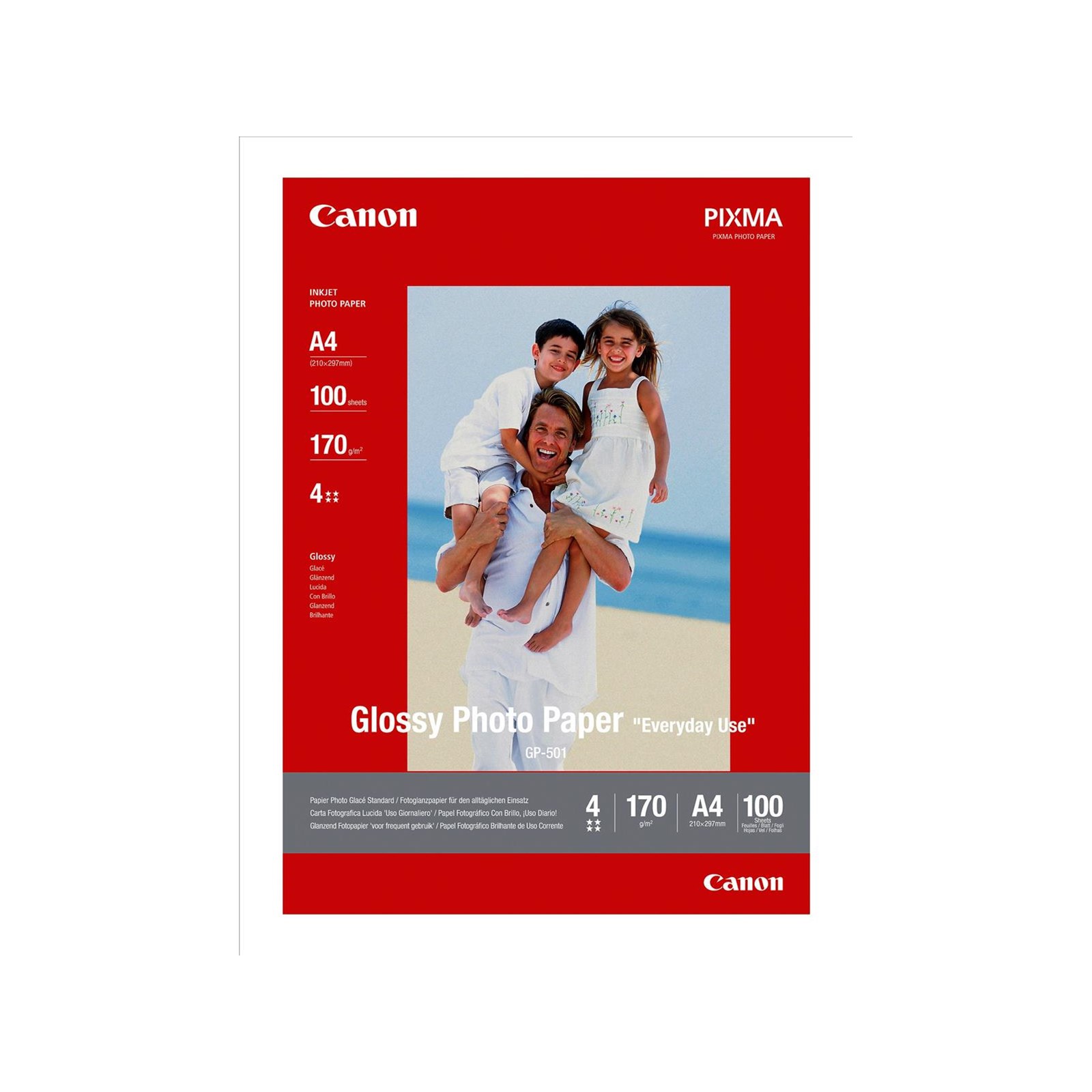 Canon PIXMA GP501 (A4) 210g/m2 Glossy Photo Paper (White) 1 Pack of
