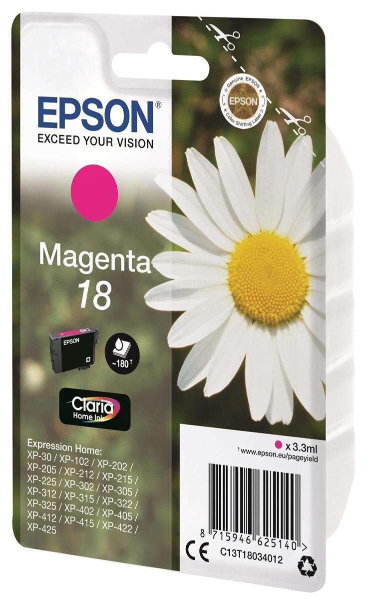 Photos - Ink & Toner Cartridge Epson Daisy 18 Series T1803 Magenta Ink Cartridge  RS C13 (Yield 180 Pages)