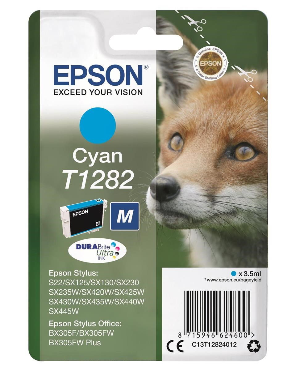 Epson Fox T1282 (3.5ml) DURABrite Ultra Ink Cartridge (Cyan