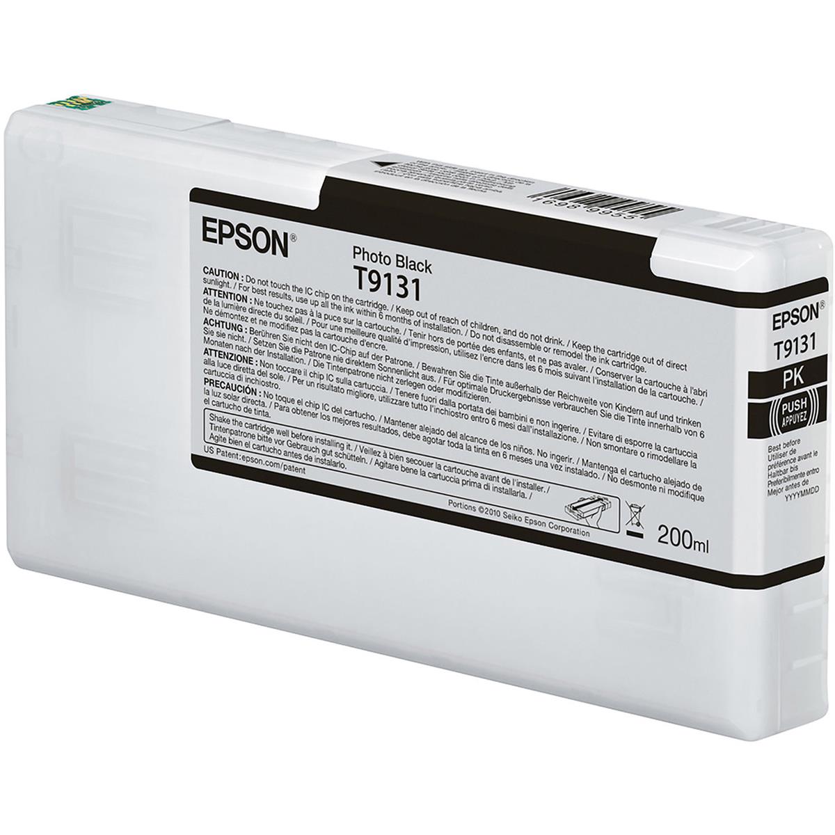Epson Black Ultrachrome T9131 (200Ml) Photo Ink Cartridge 200Ml