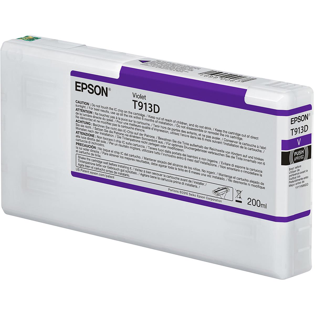 Epson Ultrachrome T913d (200Ml) Violet Ink Cartridge 200Ml