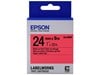 Epson LK-6RBP (24mm x 9m) Label Cartridge (Black on Pastel Red) for LabelWorks Label Makers
