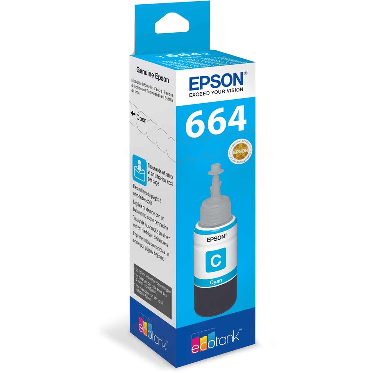 Epson Cyan T6642 (Yield: 6,500 Pages) Ink Bottle