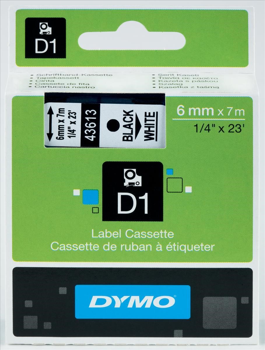 Photos - Office Paper DYMO Newell D1 (6mm) Permanent Plastic Tape  for  S0720780 (Black on White)