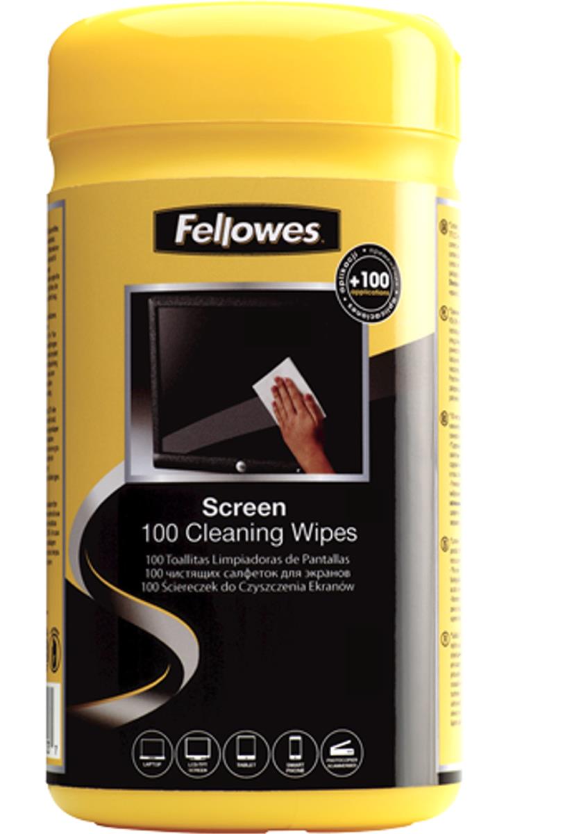 Fellowes Screen Cleaning Wipes (Tub of 100) 9970330 CCL Computers